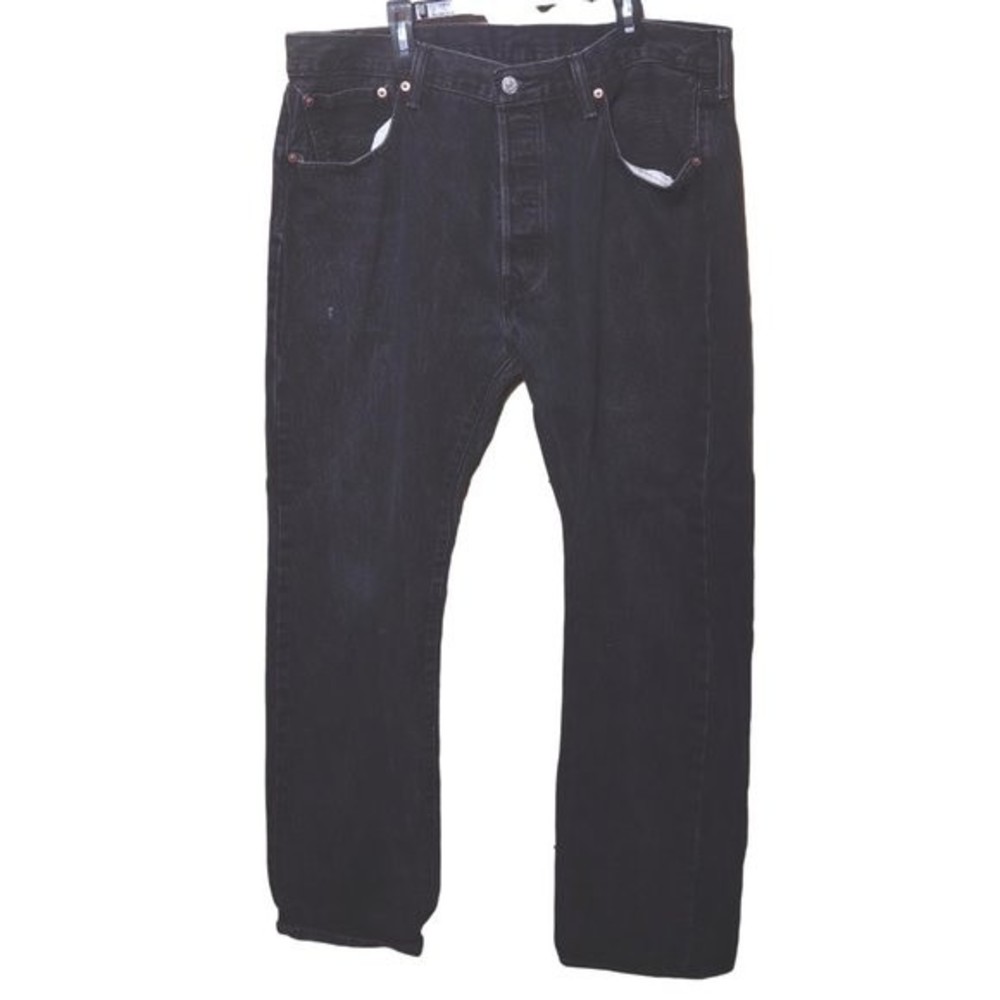 Levi's 501 Men's Jeans Straight Leg Button Fly Black 100% Cotton 38X34